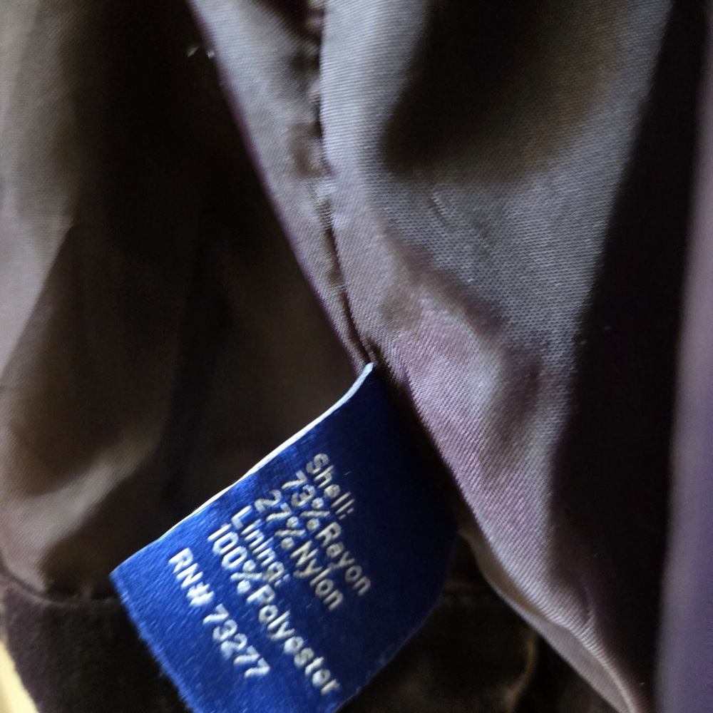 Apt. 9 Women's Purple velvet Jacket - Picture 3 of 3